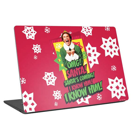 Elf OMG Santas Coming Universal Laptop 11in (8.8 x 6.2in) Skin